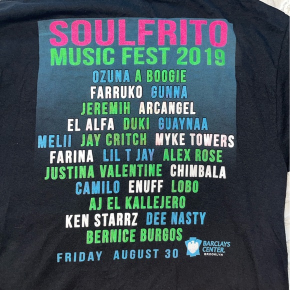 2019 Soulfrito Music Fest T-shirt Black Graphics On Front And Back Size Large - Picture 4 of 4